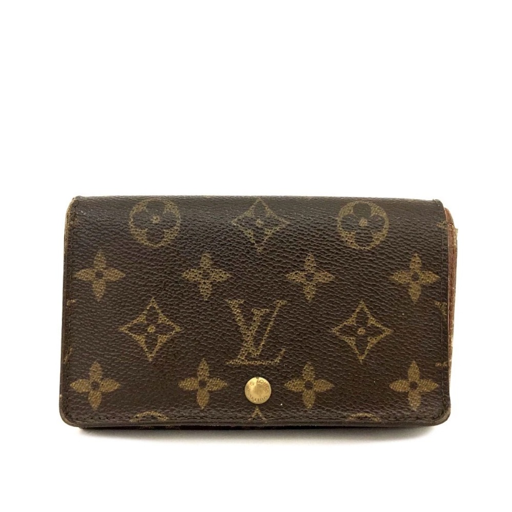 Louis Vuitton Monogram Porte Monnaie Billets Tresor Bifold Wallet Brown Preowned